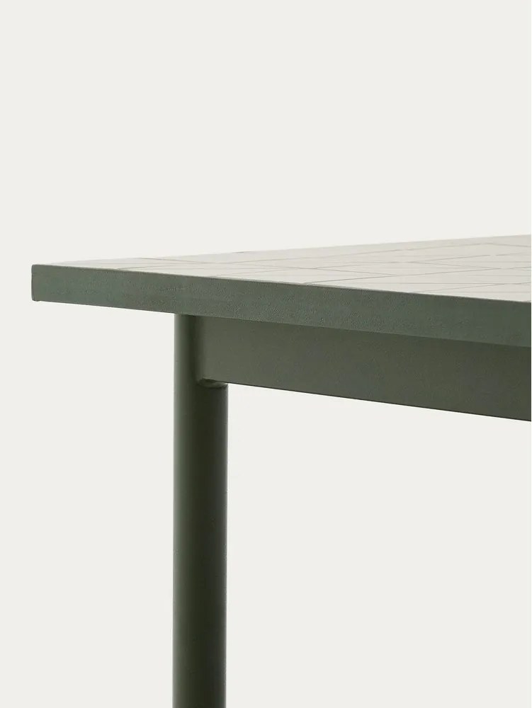 Acél kerti étkezőasztal 91x182 cm Maurina – Kave Home