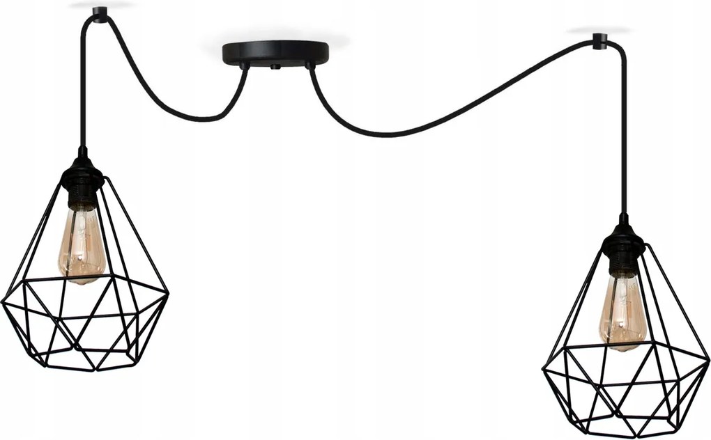 Csillár Függeszték Lámpa Mennyezeti Drót Gyémánt 2 Lámpa Csillárok A Nappaliba