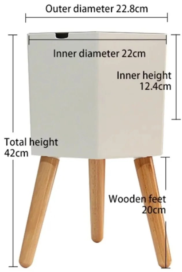 Calla fehér önöntözős virágtartó, ø 22,8 cm - Tomasucci