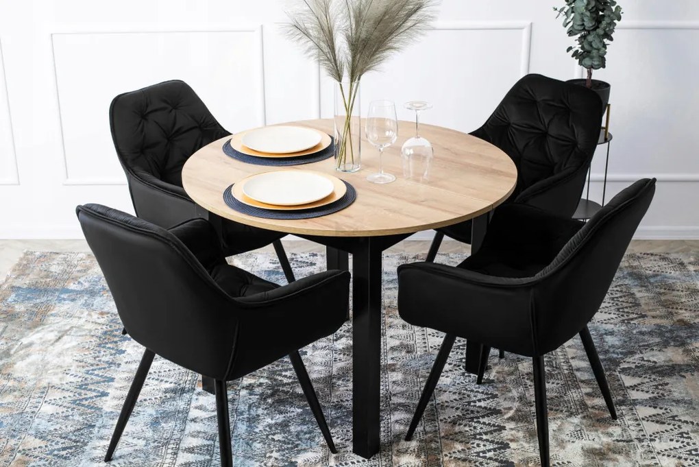 Fekete Bársony Étkezőszék. POLA