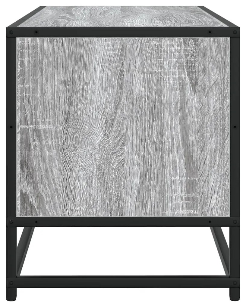 szürke sonoma színű szerelt fa és fém TV-szekrény 80x34,5x40 cm