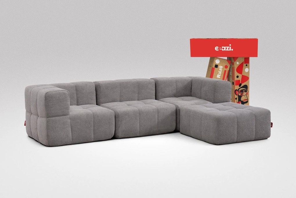 4 Teiliges Modulares Sofa – Grau