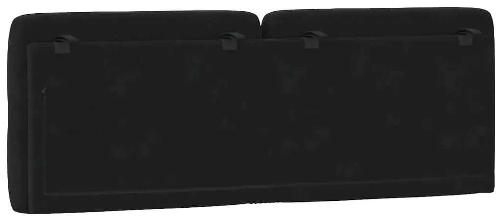 fekete bársony fejtámla párna 140 cm