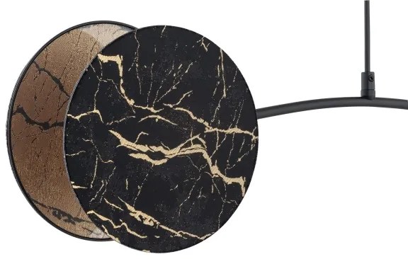 Csillár zsinóron MOTIF 2xE27/15W/230V fekete/arany