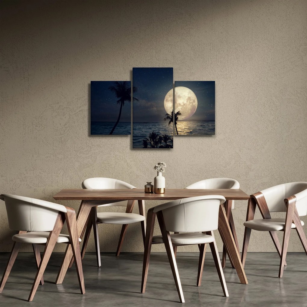 Kép - Strand teliholddal (90x60 cm)