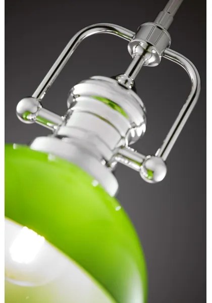 Jupiter 2071 - PLATINO rúdon függő csillár 1xE27/15W/230V zöld/fényes króm