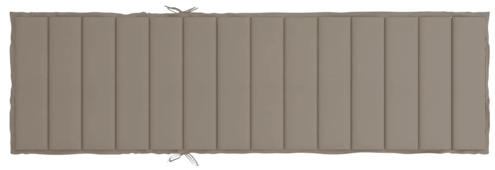 tópszínű oxford szövet napozóágy párna 200 x 70 x 3 cm