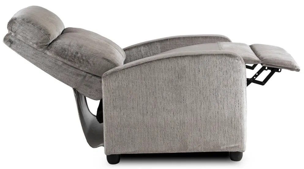 Fotel Rozkładany DANNY Szary Welurowy