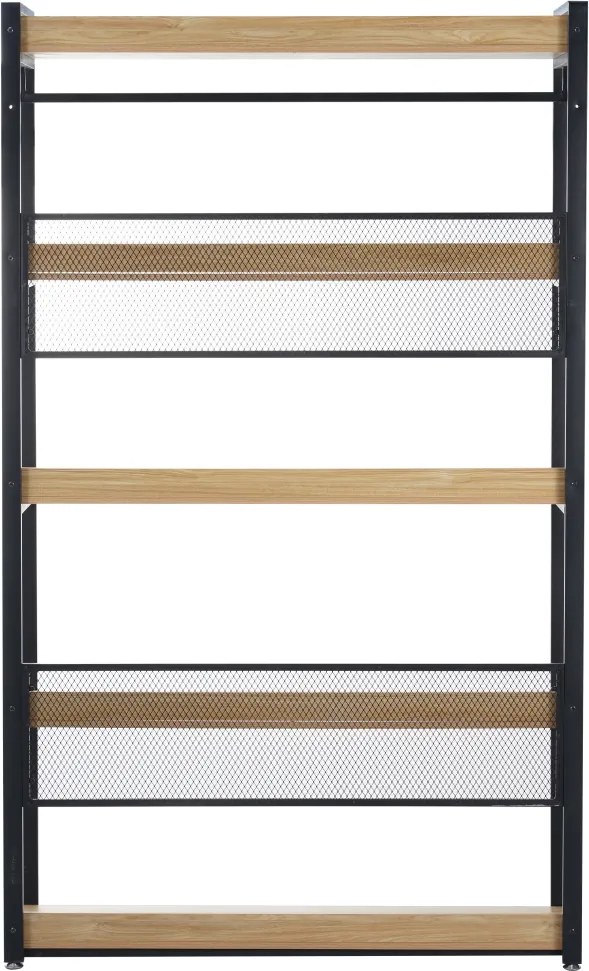 5 polcos állvány, tölgy/fekete, KILOS NEW TYP 3