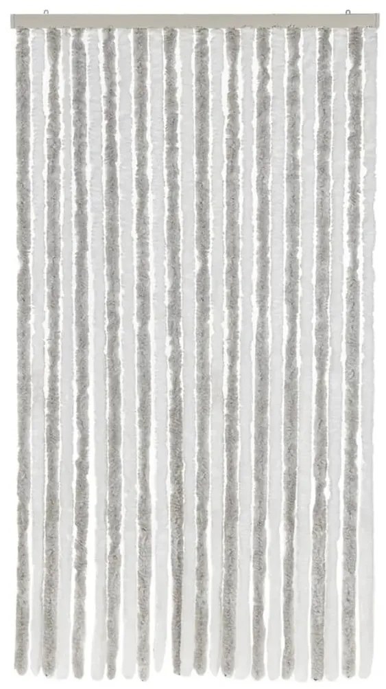 világosszürke és fehér zsenília rovarfüggöny 100x200 cm