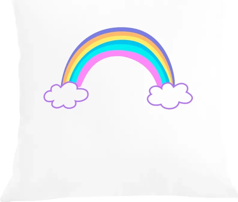 Párna párnahuzat színes szivárvány mintás