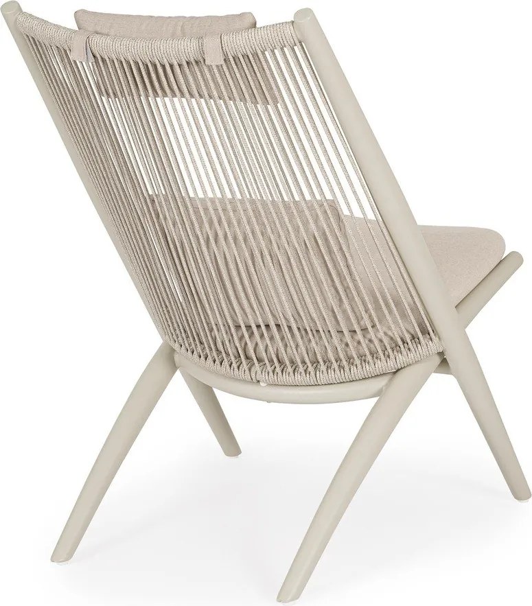 Bézs fém kerti fotel Aloha – Bizzotto