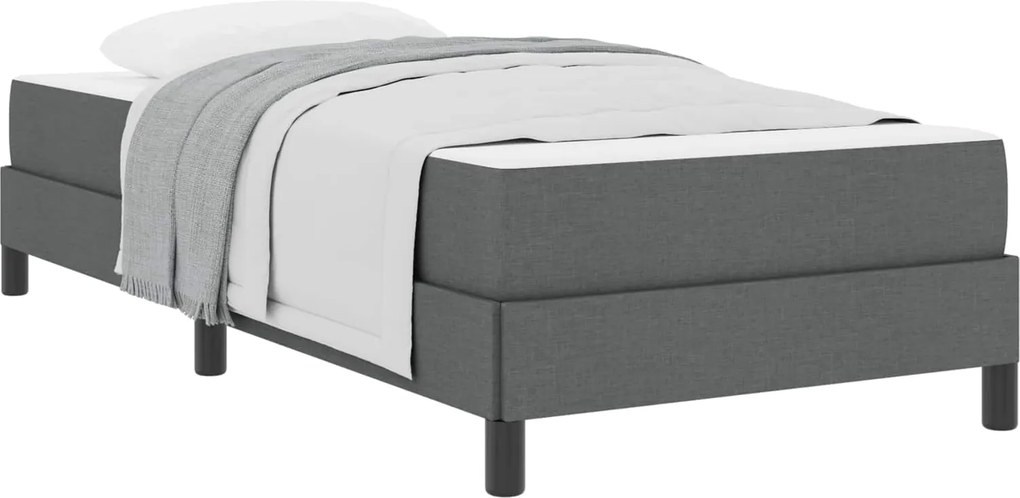 vidaXL Boxrugós ágy matracmal Sötétszürke 80 x 200 cm szövet