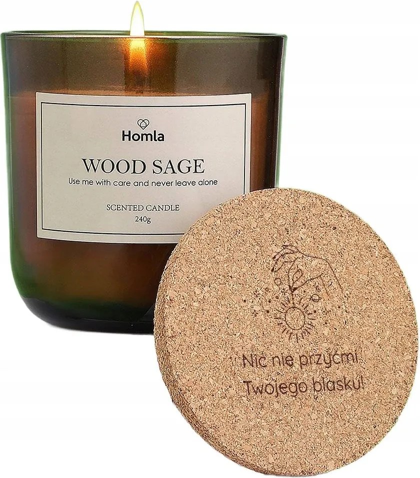 Erdő illatú gyertya Ajándék Homla