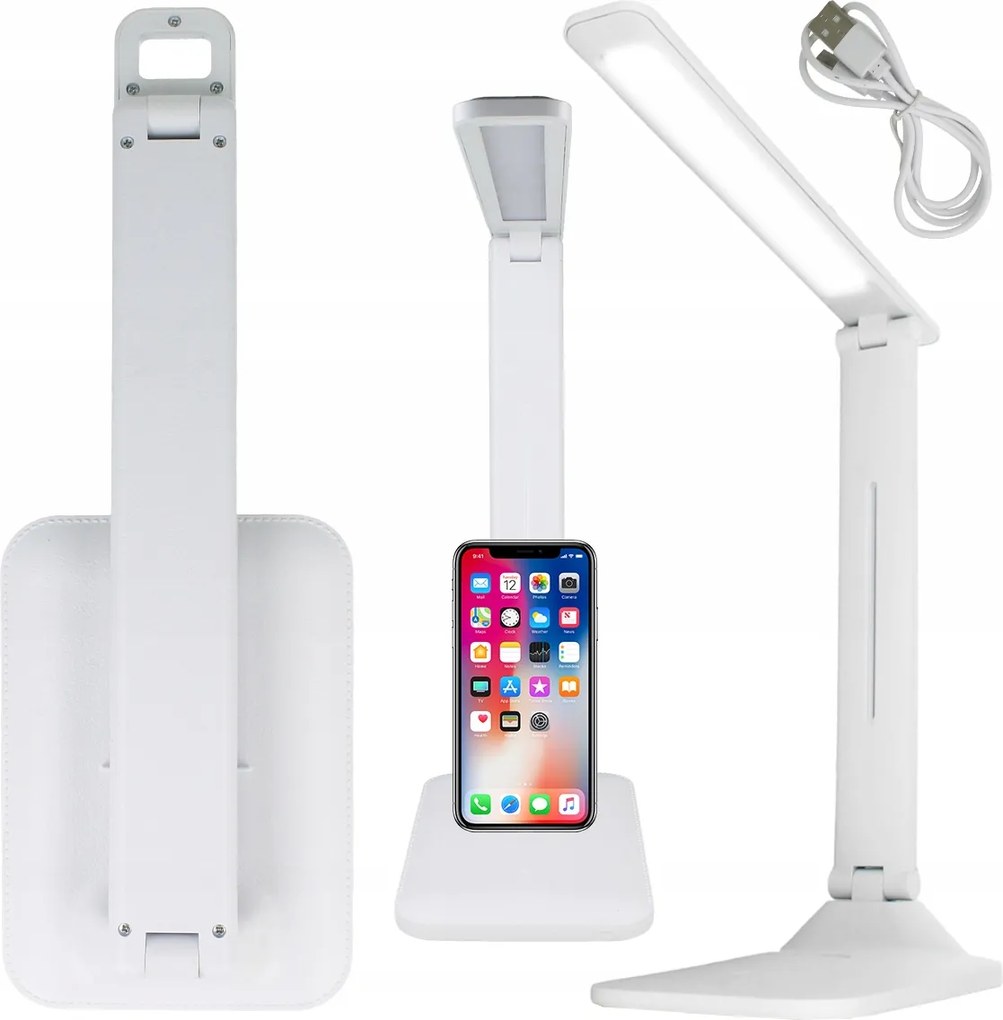 Asztali Lámpa Led Íróasztal Éjszakai Iskolai Érintőképernyős Usb Okostelefon Állvány