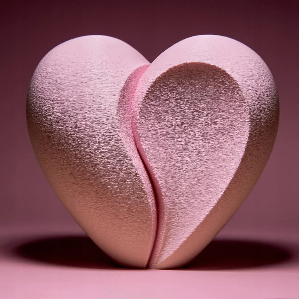 Modern Szív Figura Szobor Dekoráció 3D nyomtatás 15cm Valentin nap