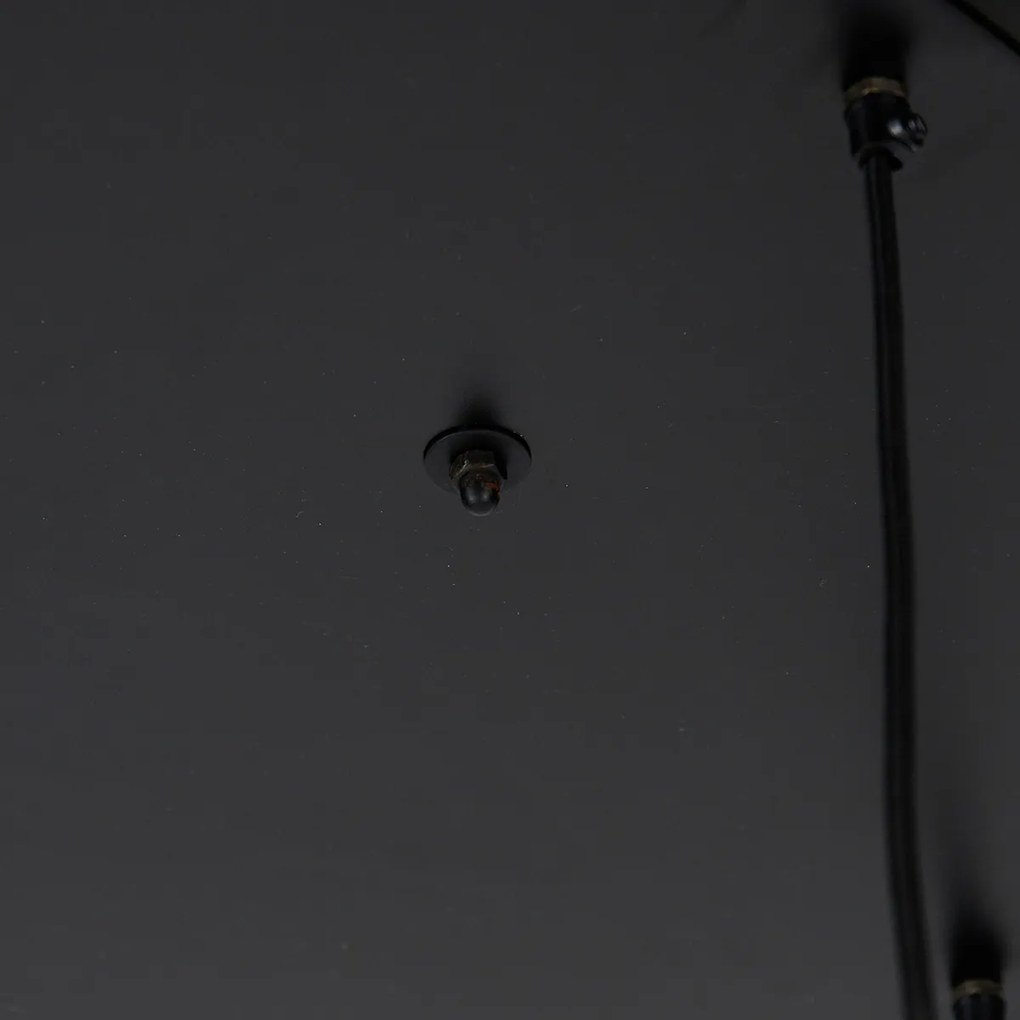 Ipari függőlámpa fekete rézzel 5-lámpás - Haicha