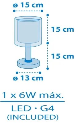 Dalber 41571T - LED gyereklámpa BABY TEDDY 1xG4/4W/230V kék
