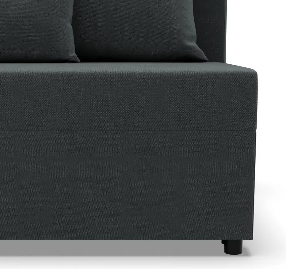 Nobu sarokkanapé, bársony, univerzális oldal, szürke