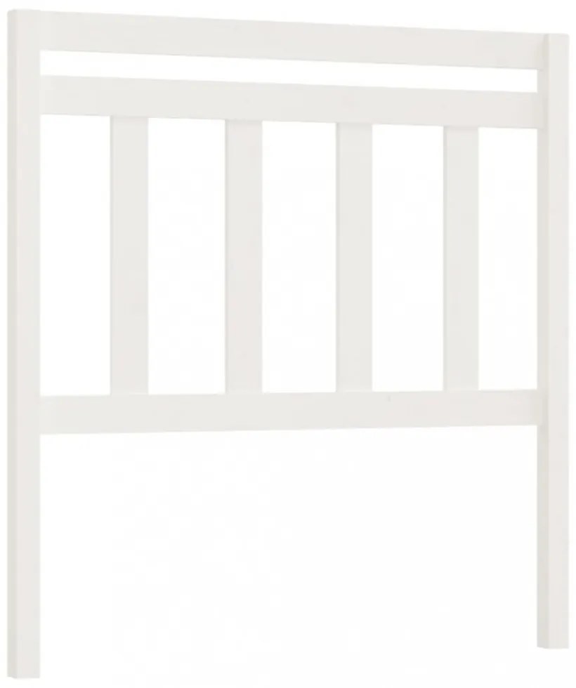 fehér tömör fenyőfa ágyfejtámla 96 x 4 x 100 cm