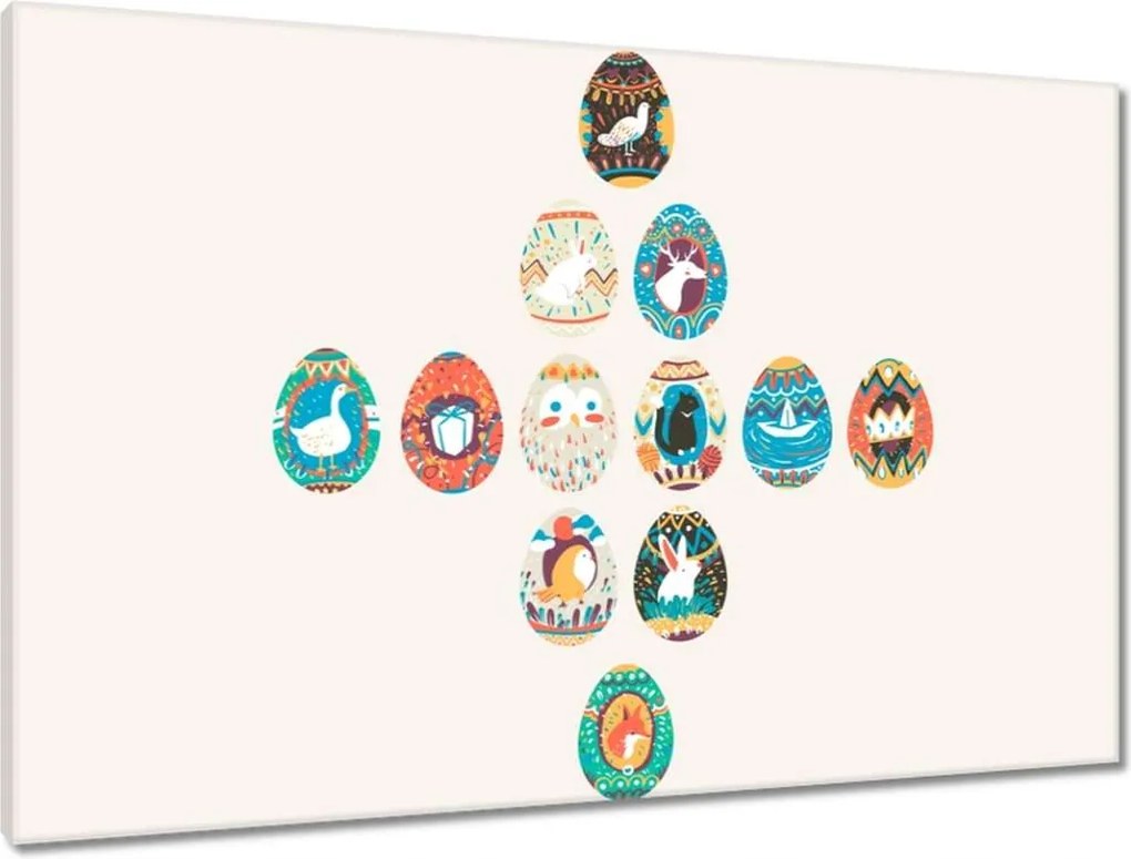 Vászonkép 90x60 Húsvéti húsvéti tojások