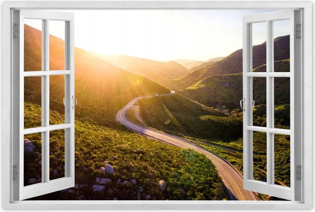 Poszterek 90x60 Út Erdő Hegyek