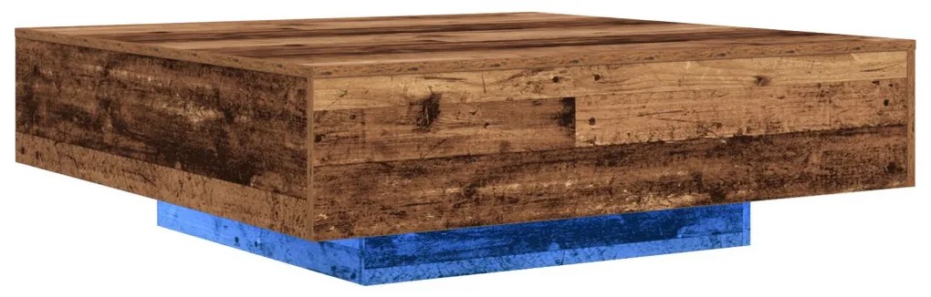 vidaXL Dohányzóasztal Öreg fa 100 x 100 x 31 cm Faanyag