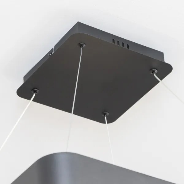 Brilagi - LED dimmelhető kábeles függeszték FALCON II LED/125W/230V 60x60 cm fekete +távirányító