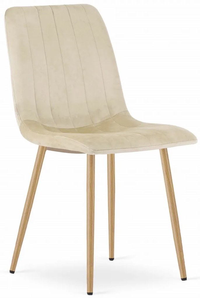 AKCIÓ Krémszínű bársonyszék LAVA II. osztály