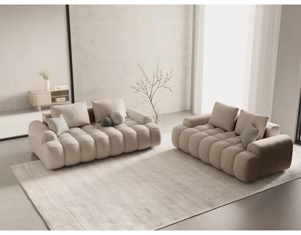 Világosbarna kanapé 175 cm Linz – Cosmopolitan Design