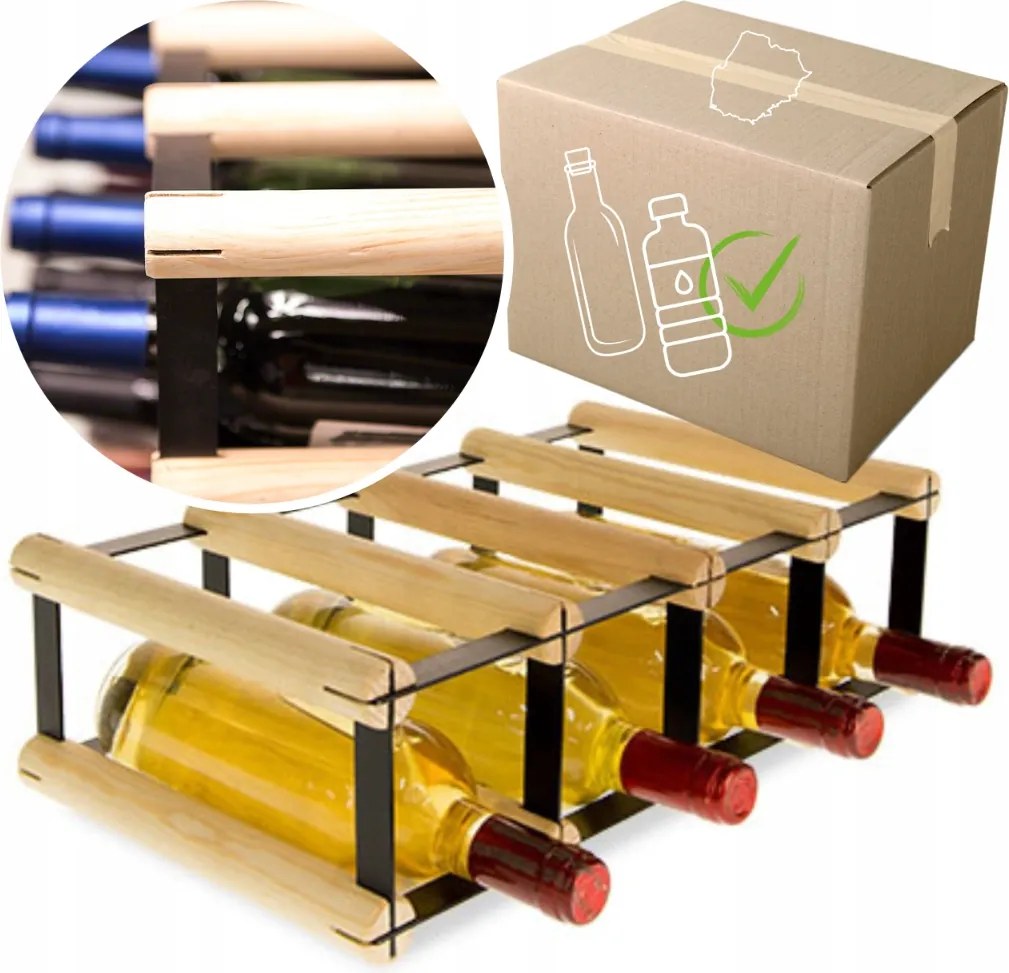 Loft bortartó állvány Pet palacktartó állvány Ökológiai Tartós 4cipő Fém