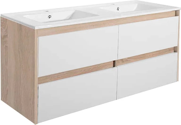 Porto 120 alsó szekrény mosdóval sonoma tölgy-fehér