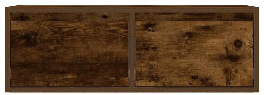 TV szekrény LED világítással füstölt tölgy 75x35,5x25 cm