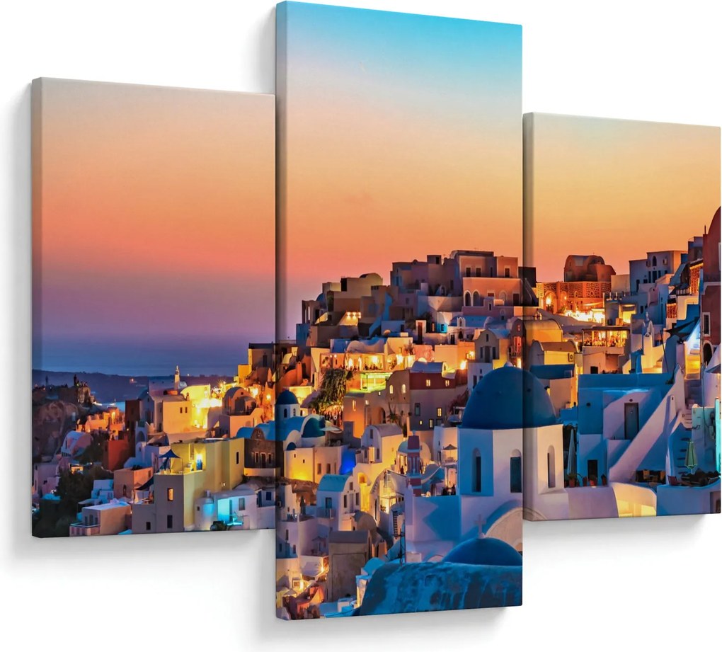 Kép - Santorini alkonyatkor (90x60 cm)
