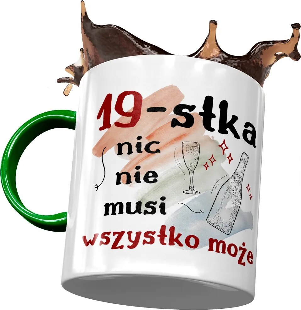 Zöld Bögre Születésnapra 19 19. 19. Ajándék Nyomtatott Fotóval