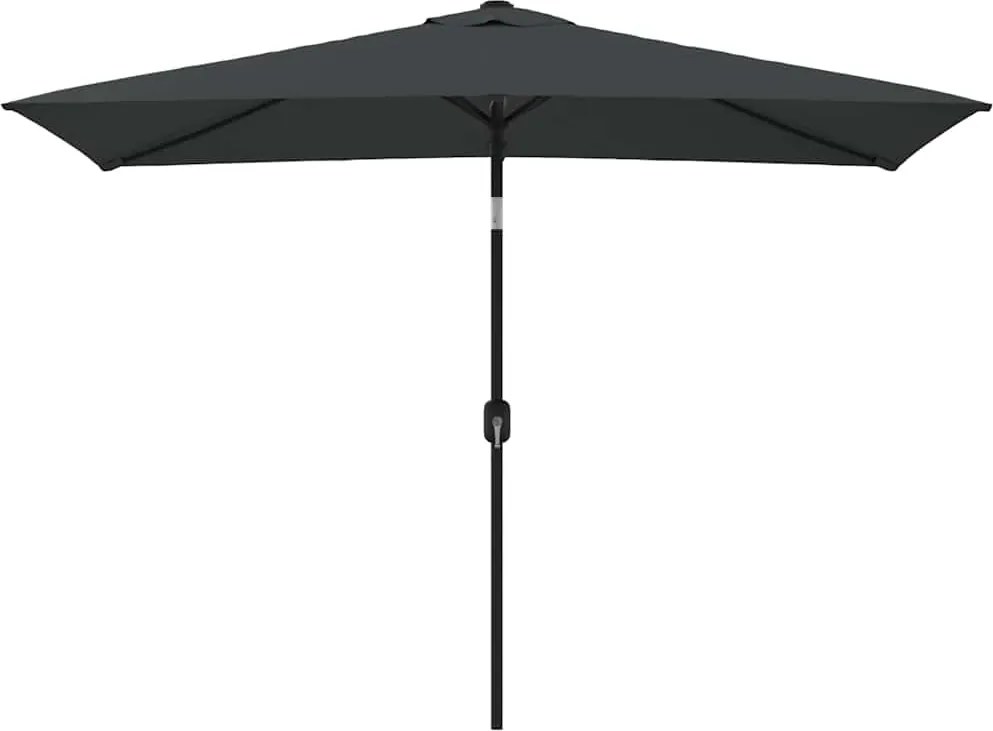 vidaXL antracitszürke kültéri napernyő fémrúddal 300 x 200 cm
