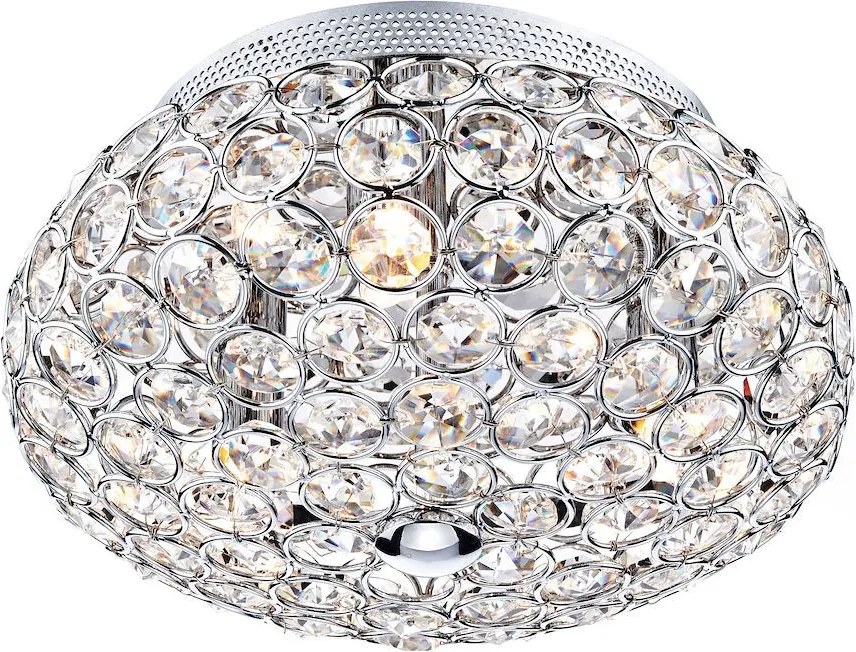 DAR LIGHTING FRO5350 FROST Kristály Mennyezeti Lámpa Csiszolt Króm G9 IP20