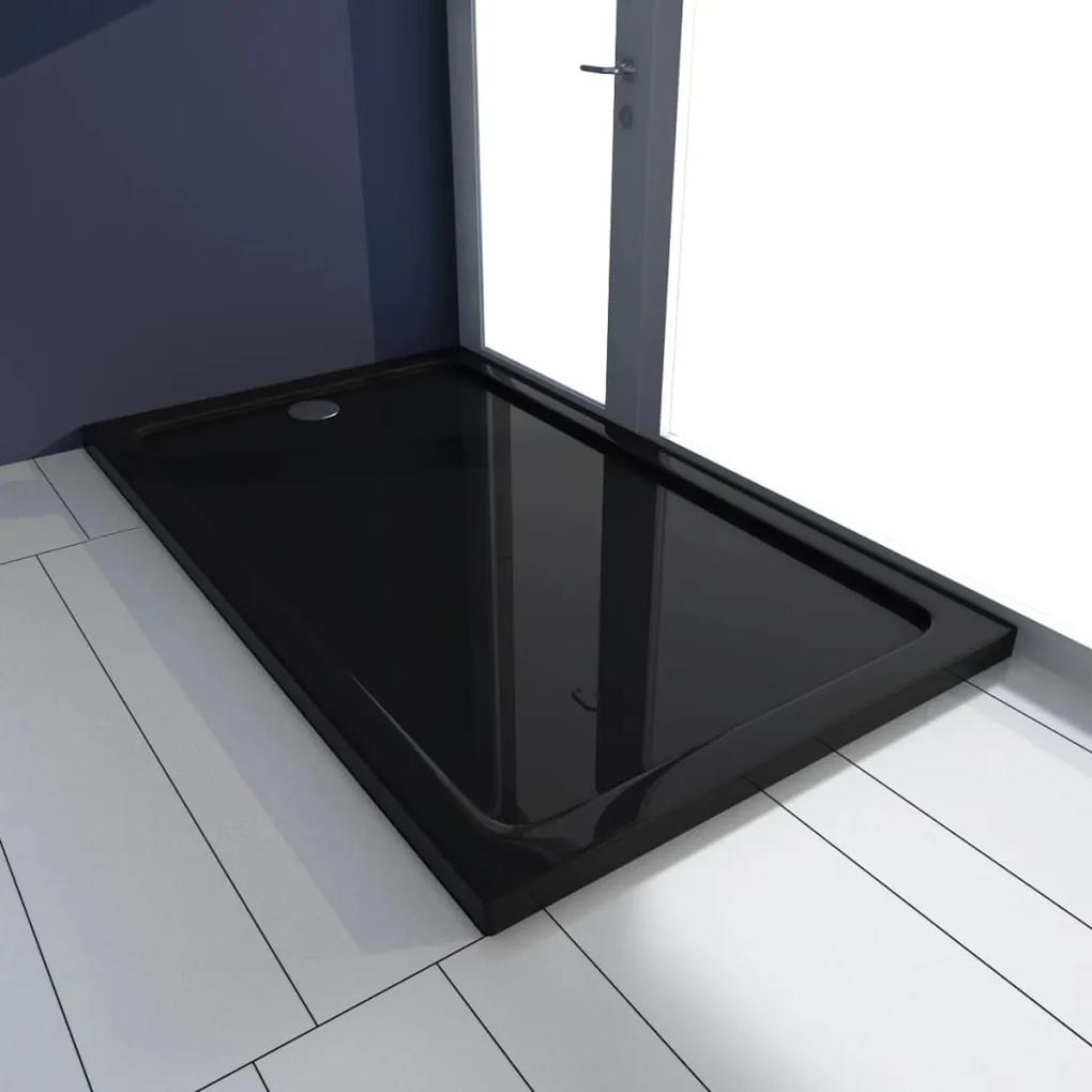 vidaXL fekete téglalap alakú ABS zuhanytálca 70 x 120 cm