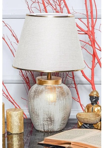 Asztali lámpa 1xE27/40W/230V arany/bézs