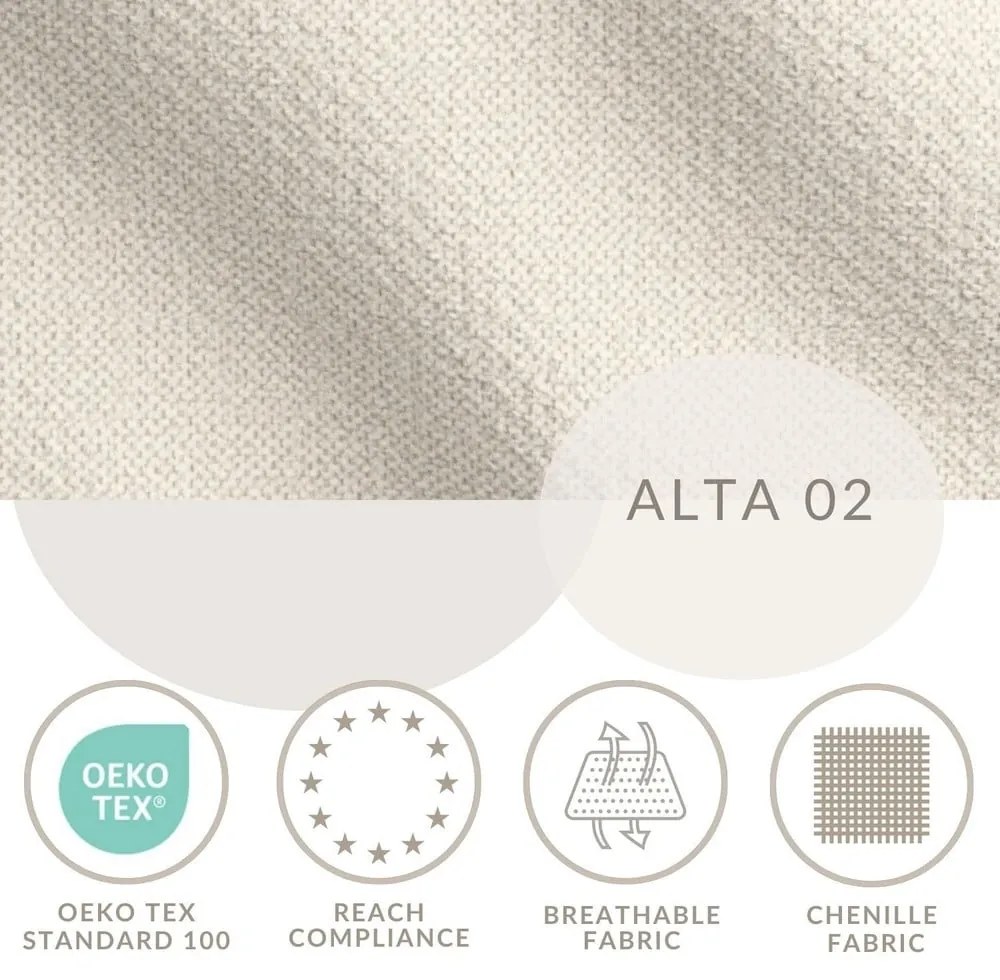 Bézs kárpitozott ágyneműtartós franciaágy ágyráccsal 140x200 cm Noto – Maison de Rêve