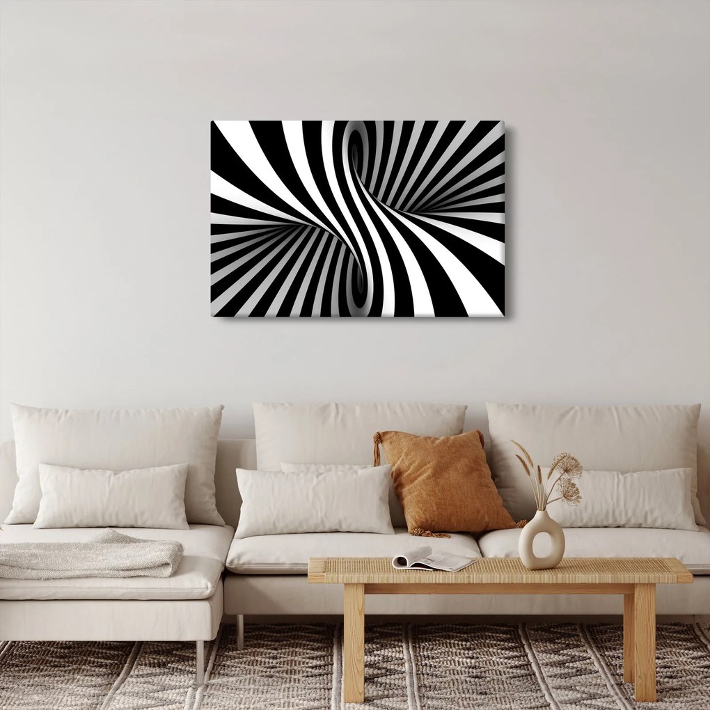 Absztrakt kép zebra csíkokkal (90x60 cm)