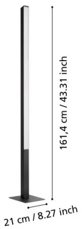 Eglo 99605- LED RGBW Dimmelhető állólámpa SIMOLARIS-Z LED/35W/230V 2700-6500K