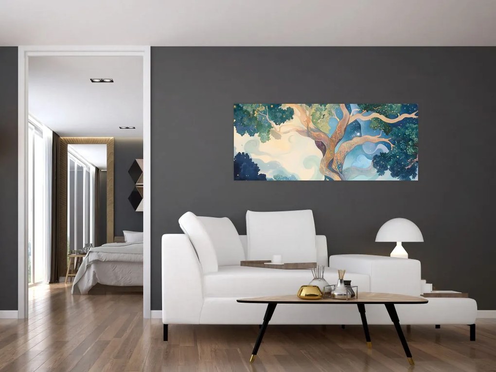 Kép – Kozmikus fa (120x50 cm)