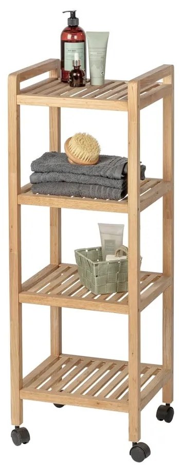 Natúr színű diófa fürdőszobai polcos állvány 35x97 cm Norway – Wenko