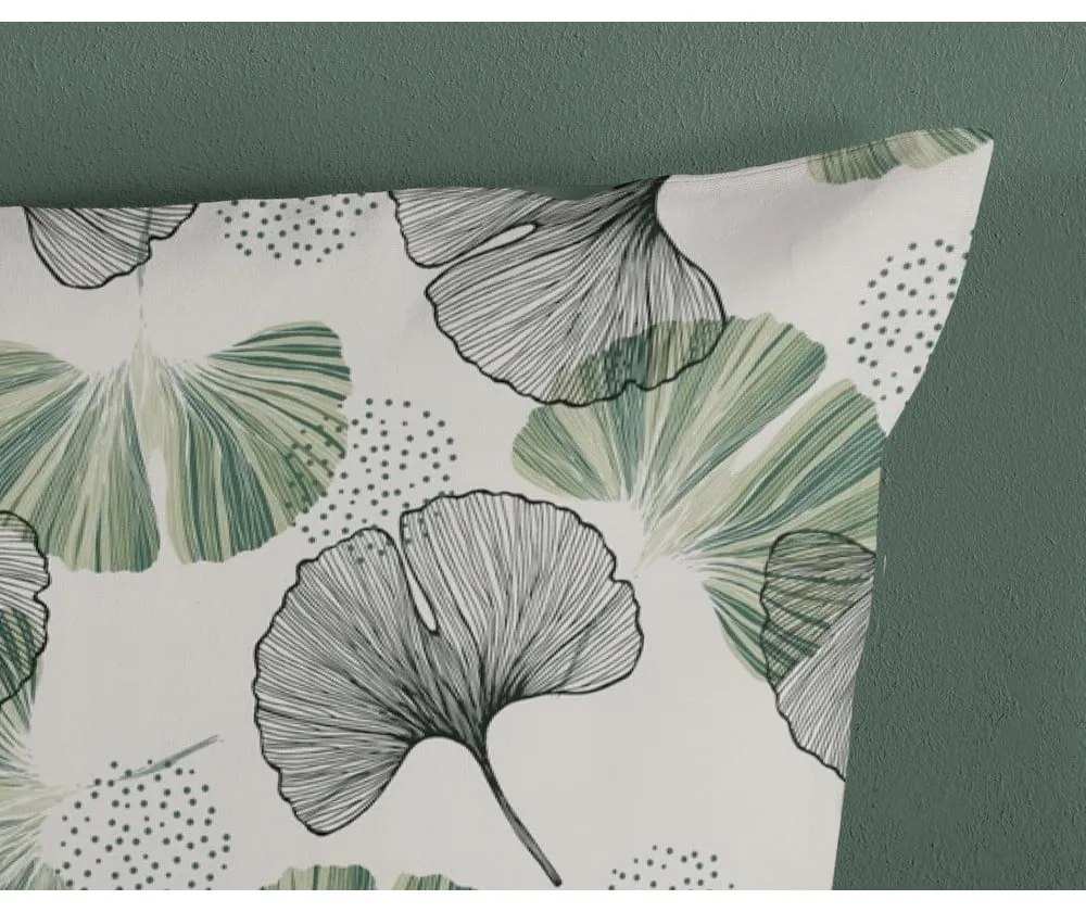 Zöld-krémszínű egyszemélyes pamut ágyneműhuzat 140x200 cm – Good Morning