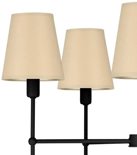 Rúdra szerelhető csillár MADELA 5xE14/40W/230V bézs/fekete