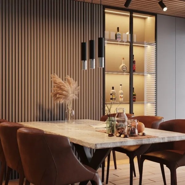 Sollux SL.0941 - Csillár zsinóron LOOPEZ 2xGU10/10W/230V fekete/króm