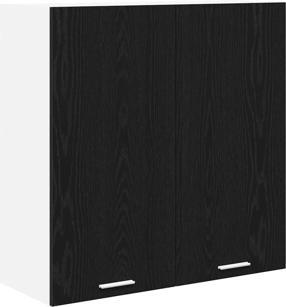 vidaXL Függő szekrény tárolóval Fekete tölgy 80 x 31 x 80 cm Faanyag