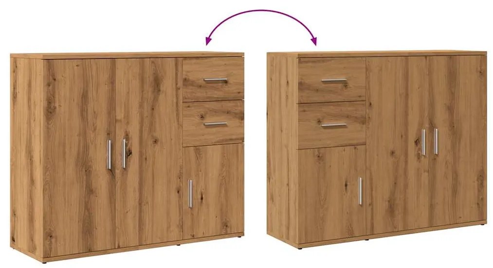 kézműves tölgyfa tálalószekrény 91 x 29,5 x 75 cm