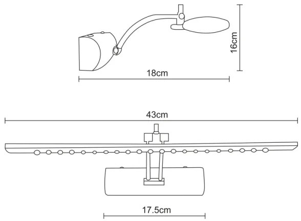 GLOBO 78301 - PICTURE LED képvilágító lámpa/3W/230V